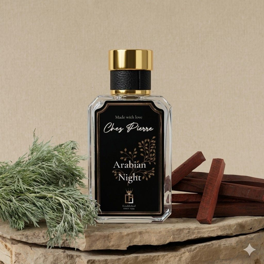 ARABIAN NIGHT by Chez Pierre — dark rose, leather and amber French oil perfume by Opulent Perfumes UAE