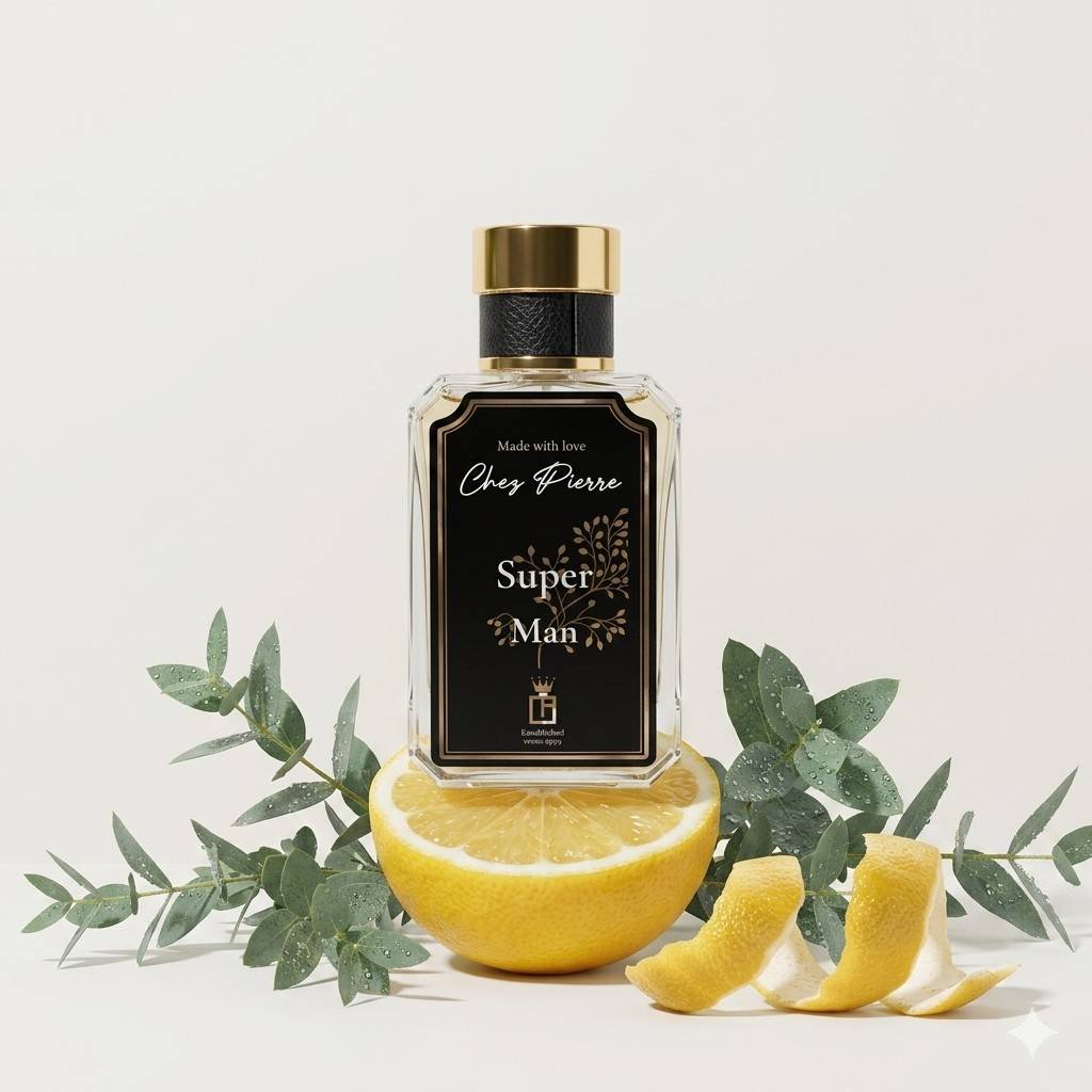 Fresh and citrus extrait de parfum bottle with crisp lemon and bergamot notes for hot weather