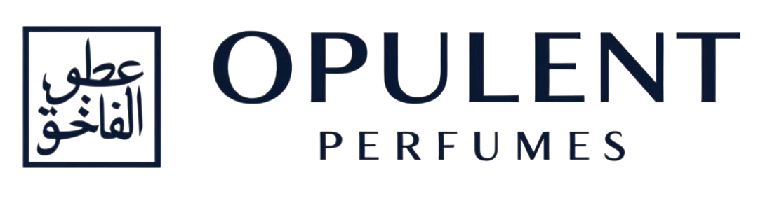 Opulent Perfumes logo in bold Blue text on white background, representing a luxury fragrance brand