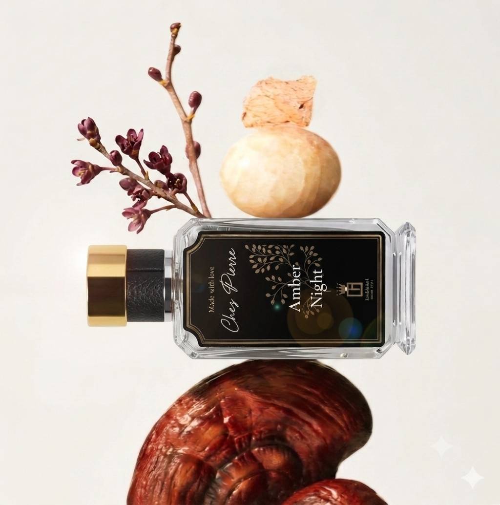 Premium oriental and amber perfume bottle, high-performance handcrafted luxury fragrance