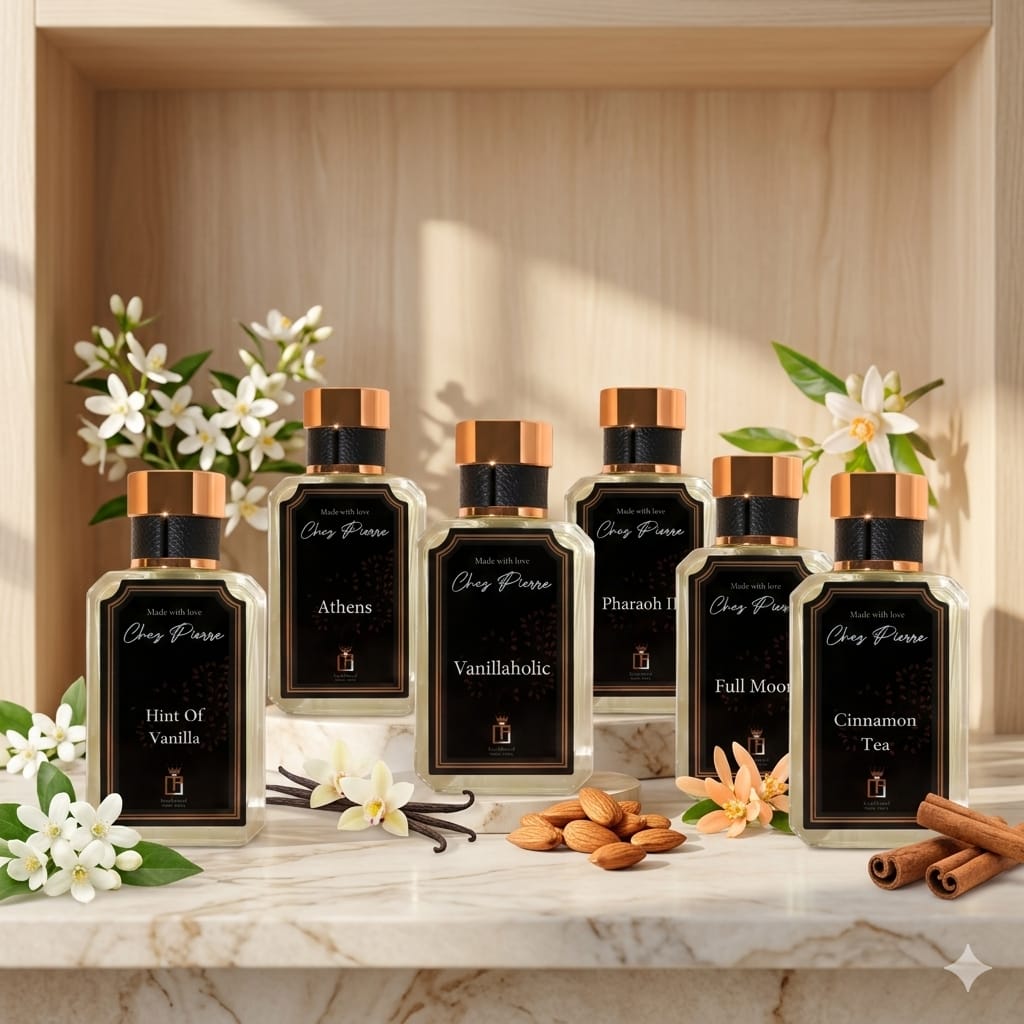 7 best sweet perfumes for men UAE 2026 — warm tobacco, vanilla and gourmand French oil fragrances by Chez Pierre at Opulent Perfumes