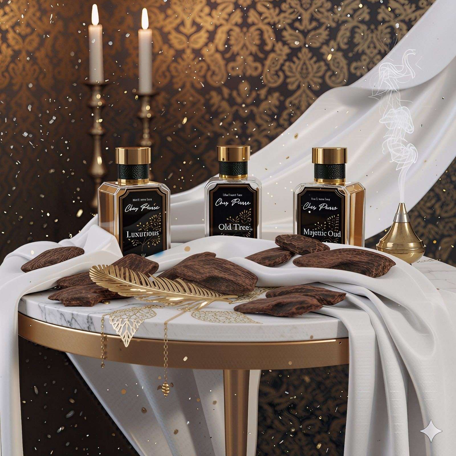Best Arabic fragrances for men UAE 2026 — oud and leather Extrait de Parfum by Chez Pierre at Opulent Perfumes