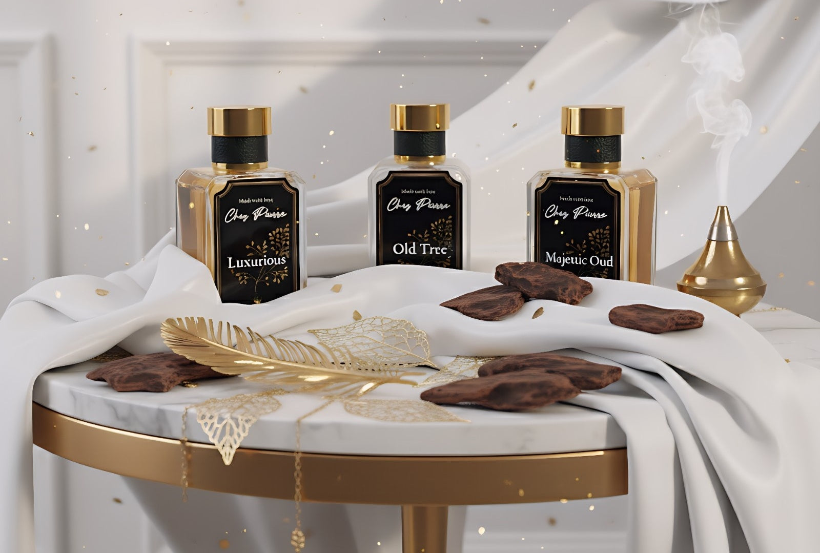 Bottle of Chez Pierre perfume handcrafted with original French oils in UAE