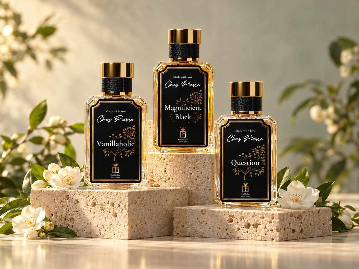 Chez Pierre Question, Magnificent Black and Vanillaholic new arrival Extrait de Parfum – Opulent Perfumes UAE
