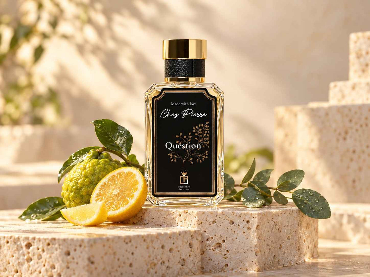 Chez Pierre Question Extrait de Parfum with lemon, bergamot and eucalyptus – Fresh & Citrus perfumes UAE