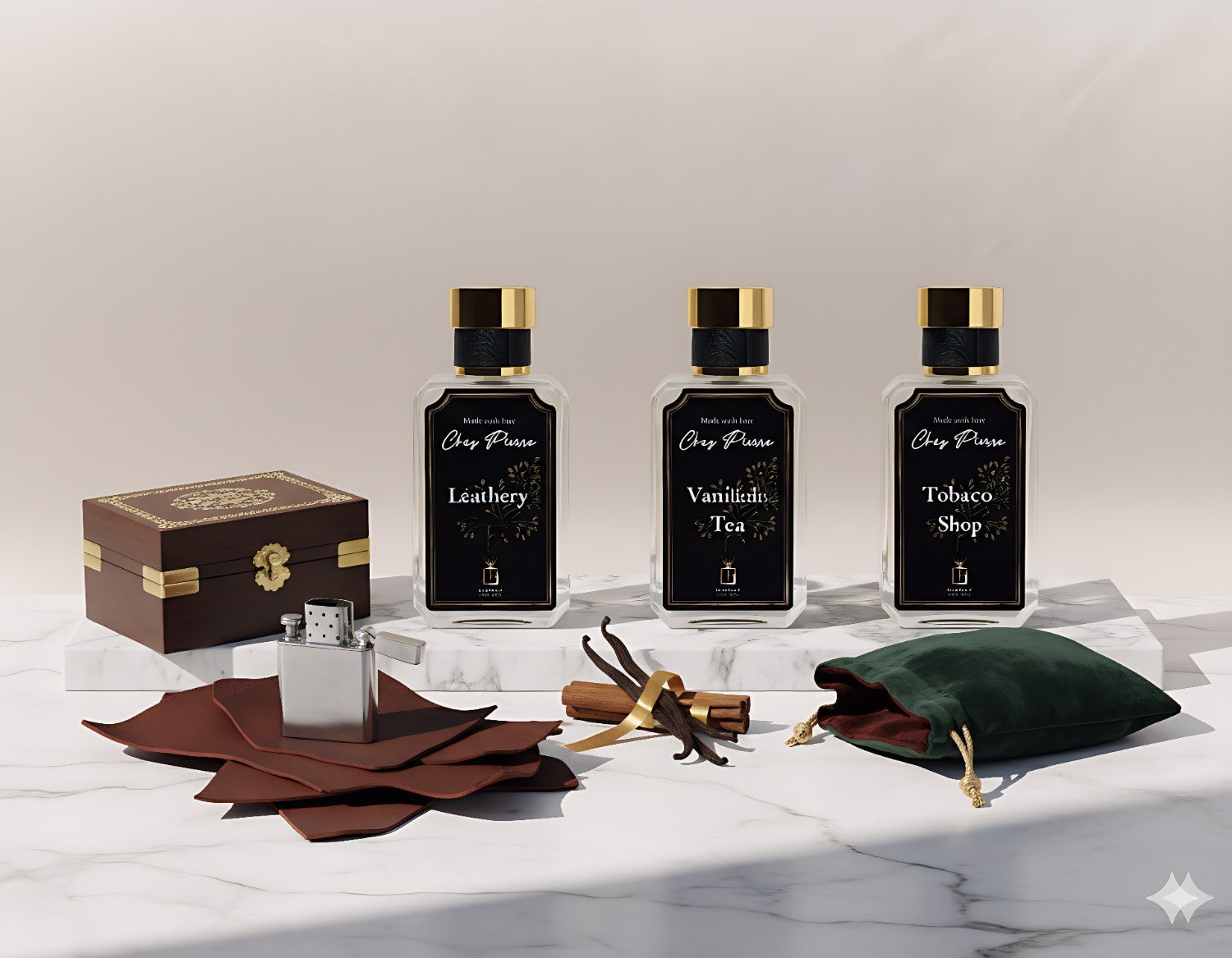 Chez Pierre perfumes UAE collection from authorized seller Opulent Perfumes featuring long-lasting French oil inspired fragrances