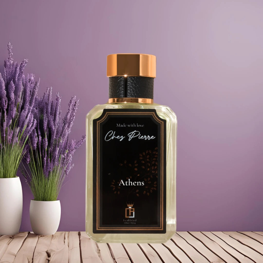 Athens by Chez Pierre – inspired by Naxos, Xerjoff, aromatic honey tobacco French oil perfume from Opulent Perfumes UAE.