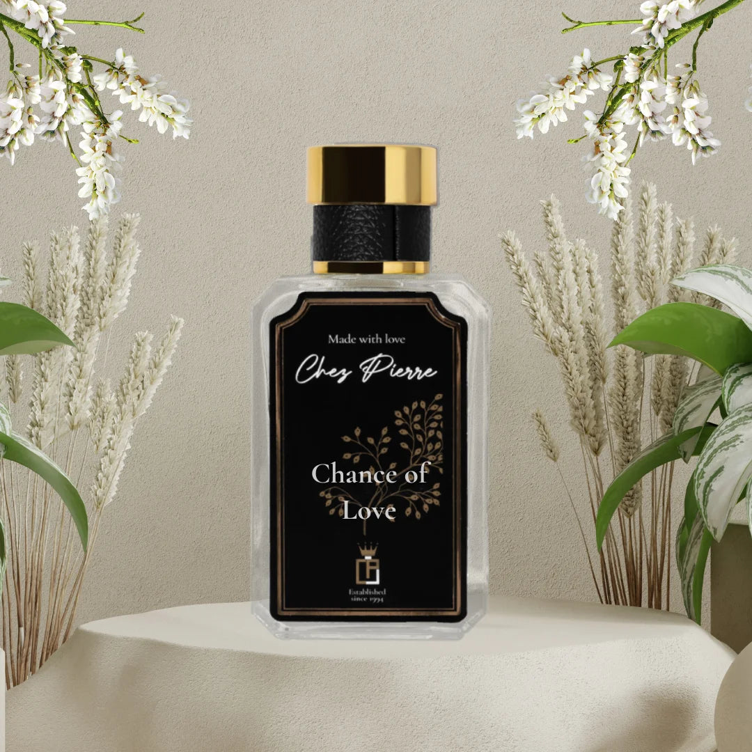 Chance of Love by Chez Pierre – inspired by Chance, Chanel, elegant floral French oil perfume from Opulent Perfumes UAE.