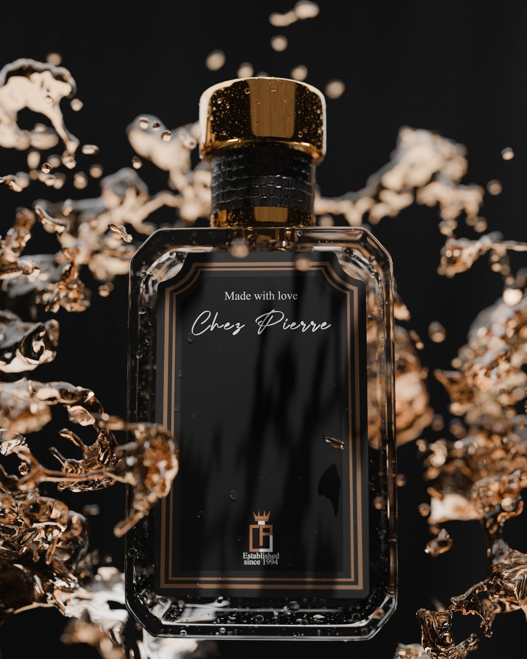 Chez Pierre Perfumes luxury banner showcasing French-inspired fragrance collection