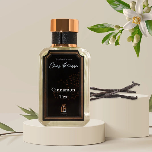 Cinnamon Tea by Chez Pierre – inspired by Angels’ Share, Kilian, warm spicy gourmand French oil perfume from Opulent Perfumes UAE.
