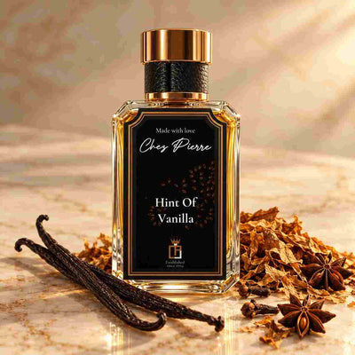 HINT OF VANILLA Extrait de Parfum 50ml by Chez Pierre with vanilla pods, tobacco leaves and warm spices – Opulent Perfumes UAE