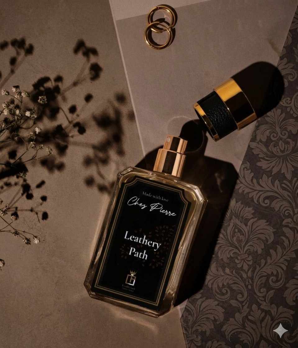 LEATHERY PATH — leather, amber and cedarwood Extrait de Parfum 50ml by Opulent Perfumes UAE