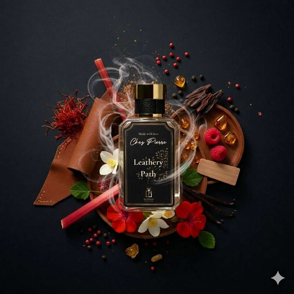 LEATHERY PATH — leather, amber and cedarwood Extrait de Parfum 50ml by Opulent Perfumes UAE
