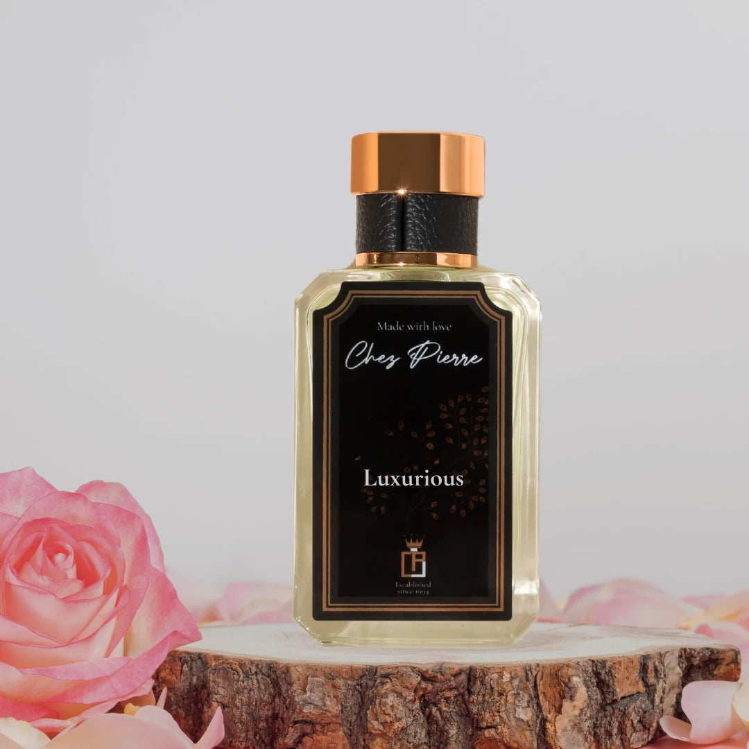 Luxurios by Chez Pierre – inspired by Ombre Nomade, Louis Vuitton, luxurious oud and amber French oil perfume from Opulent Perfumes UAE.