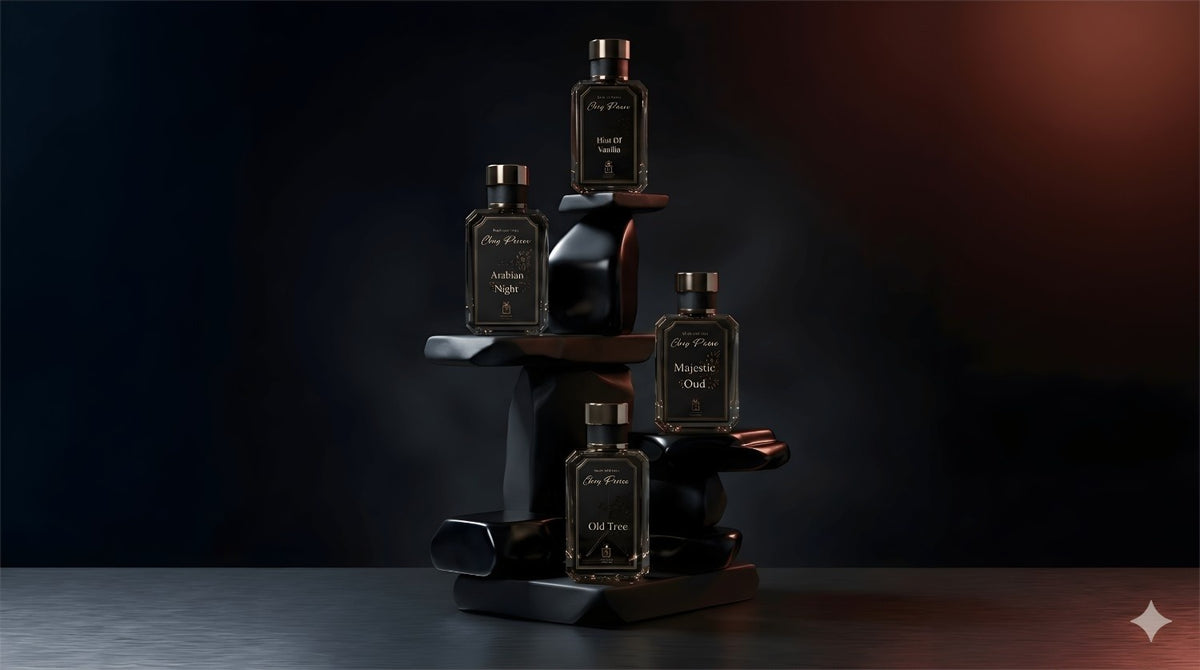 luxury French oil perfume bottles showcase – inspired fragrances by Opulent Perfumes UAE