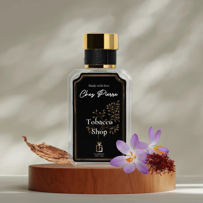 Tobacco Shop by Chez Pierre – inspired by Red Tobacco, Mancera, spicy amber French oil perfume from Opulent Perfumes UAE.
